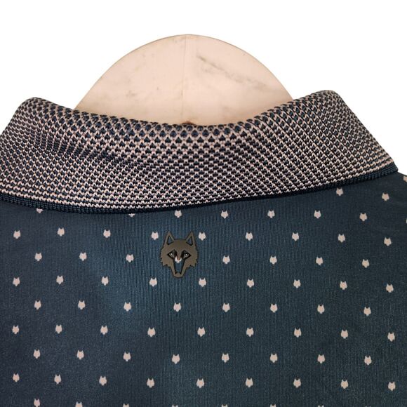 GREYSON Shirt Mens Medium Blue Racquet Icon Polo Logo Short Sleeve Golf Top - Picture 6 of 8